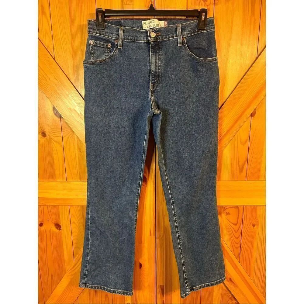 Levi's Relaxed Bootcut 550 Denim Blue Jeans Size 12S (4308)